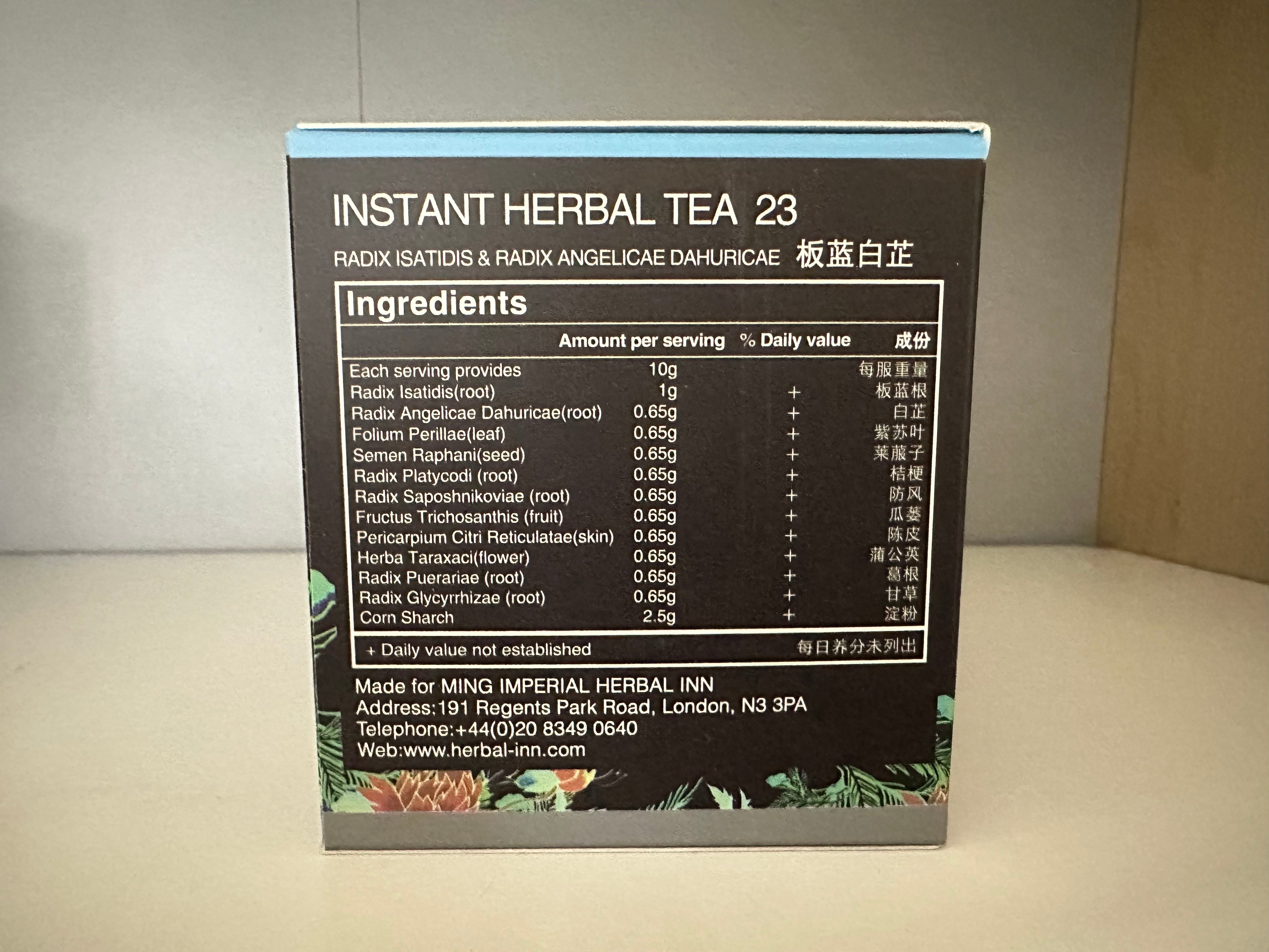 Instant Herbal Tea 23 - Radix Isatidis & Radix Angelicae Dahuricae