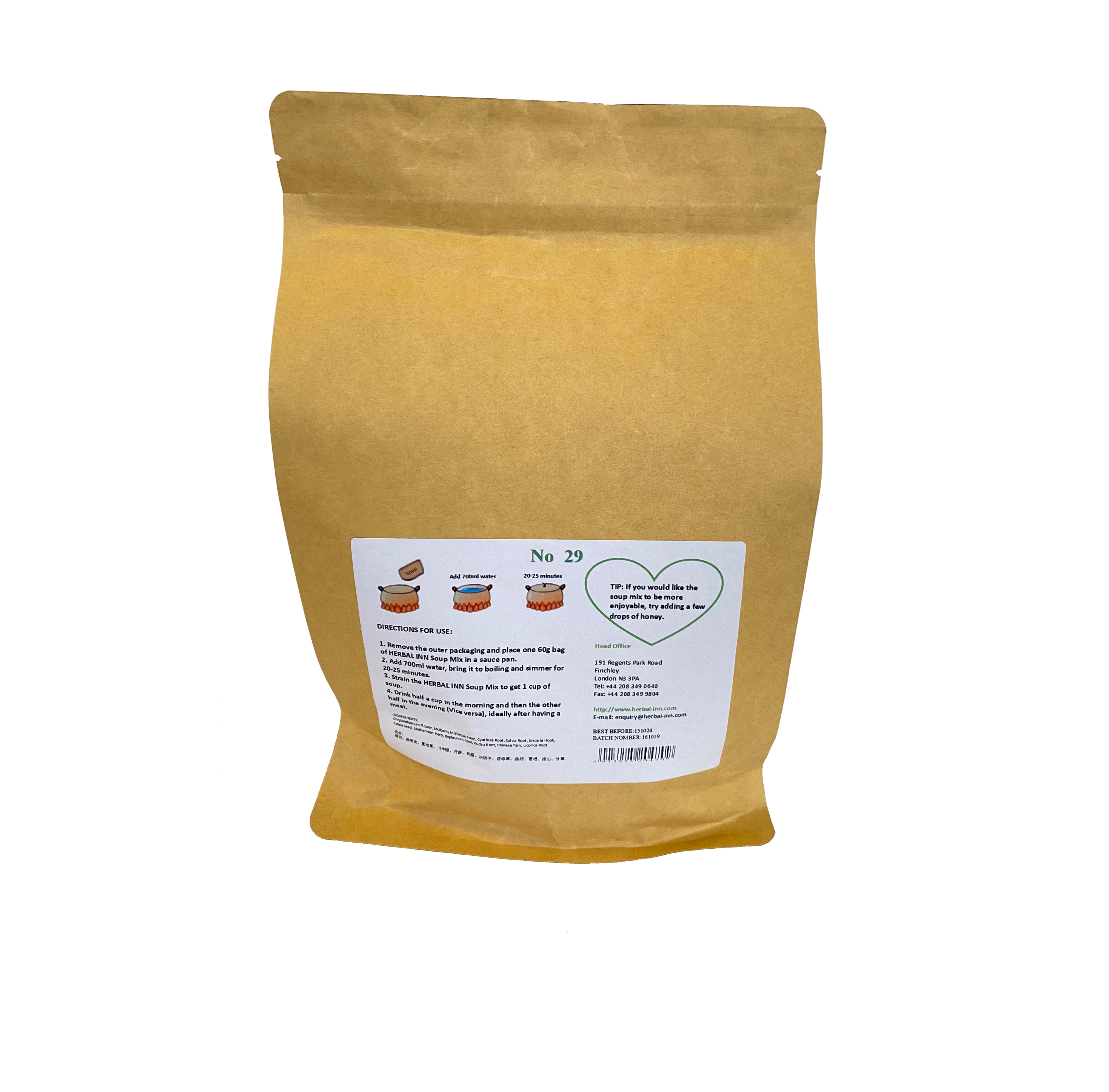 Soup Mix 29 - Flos Chrysanthemum and Herbal Taxilli Combination