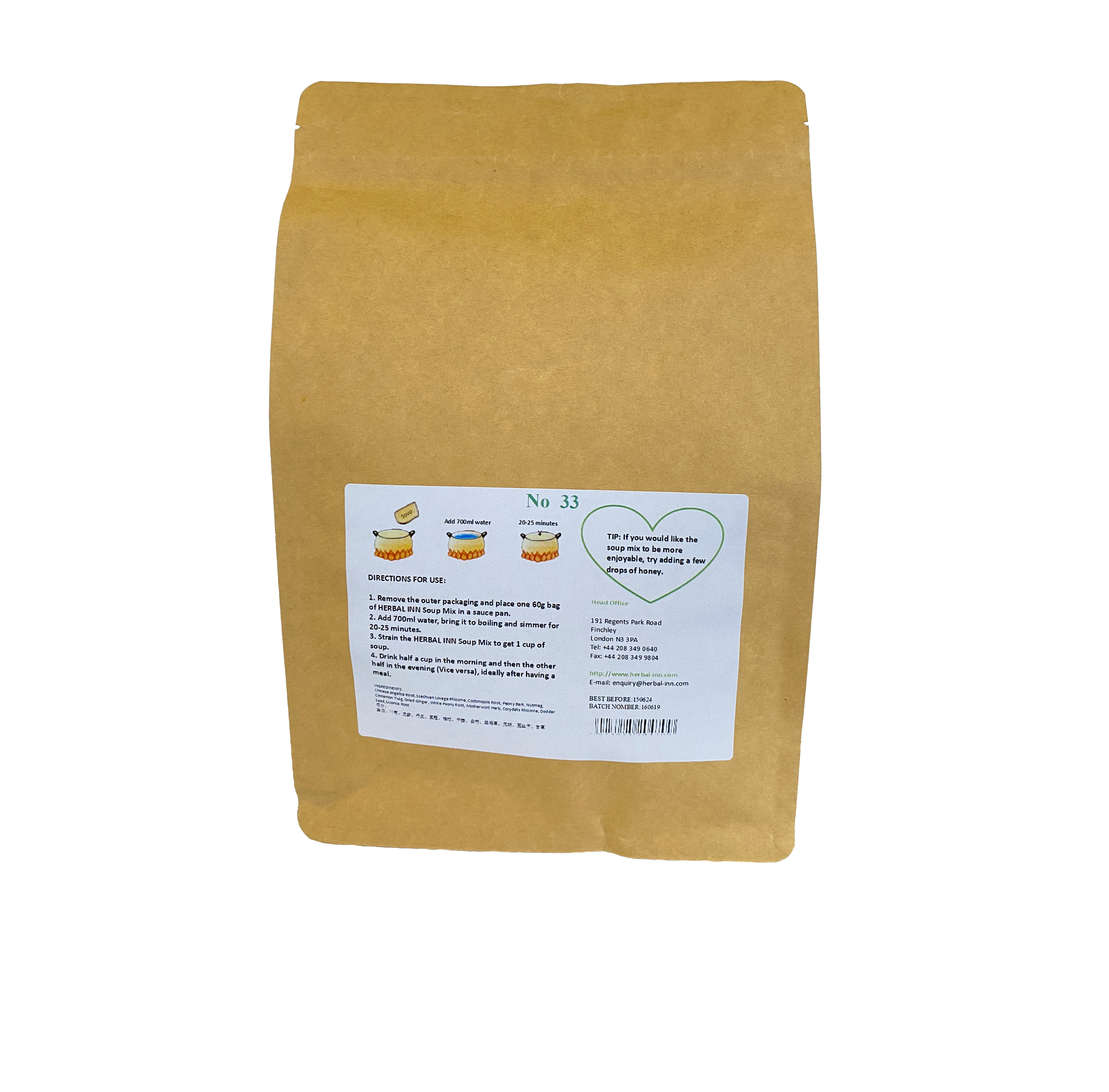 Soup Mix 33 - Radix Angelicae Sinensis and Rhizoma Chuanxiong Combination
